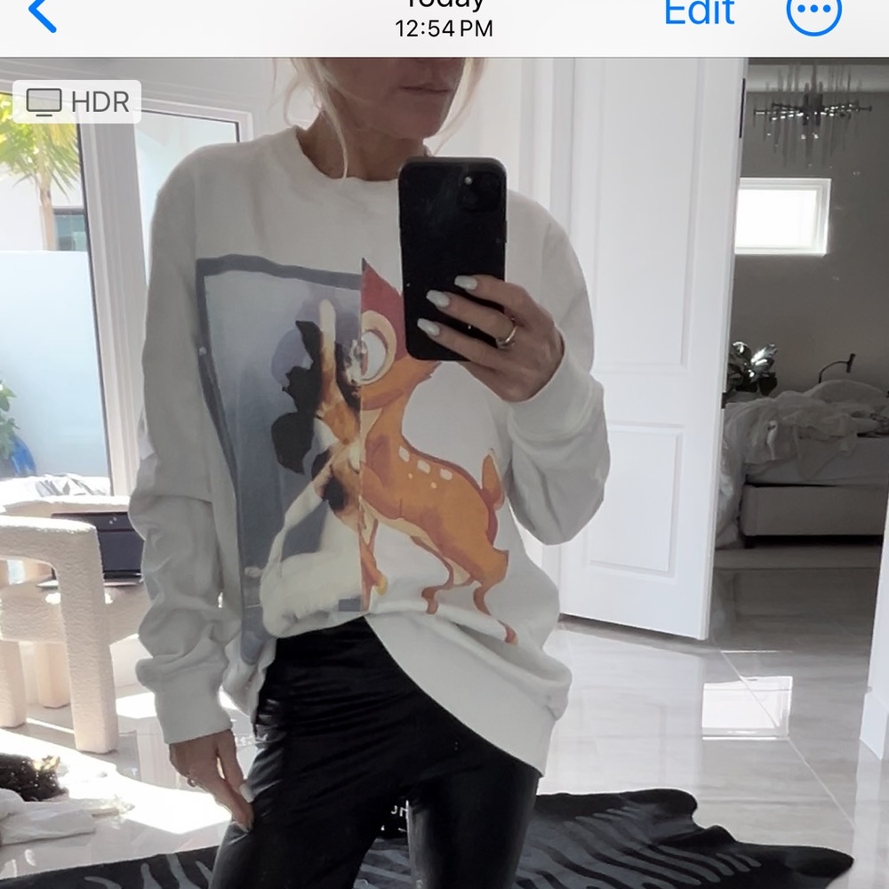 Givenchy White Graphic Bambi Sweatshirt